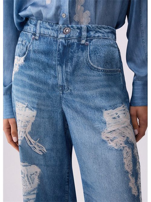 Pantaloni flare con stampa digitale LIU JO | UA6312T5958/79044